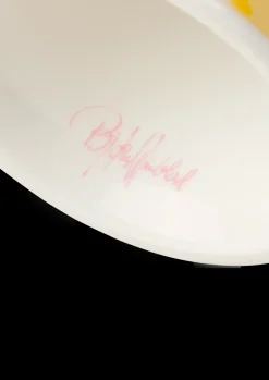 Bjørn Wiinblad Eva Fyrfadsstage Ø6.5 cm gul/lavendel 2 stk.