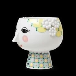 Bjørn Wiinblad Eva Urtepotteskjuler på fod Ø15.5 cm gul