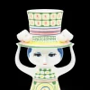 Bjørn Wiinblad Lady with hat Vase H24.5 cm grøn | Køb nu