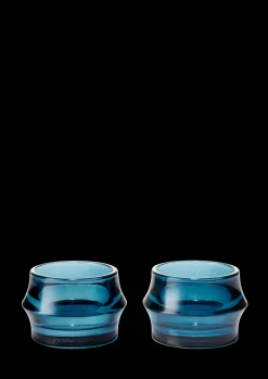 Holmegaard ARC Fyrfadsstage Ø7.2 cm mørk blå 2 stk.