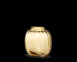 Holmegaard Primula Oval Vase H12.5 amber | Køb her