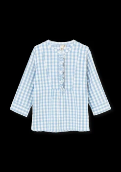 JUNA Bæk&Bølge Irene bluse XS lys blå/hvid | Køb her