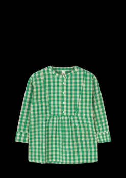 Juna Bæk&Bølge Irene shirt S/M grøn/sand | Køb her