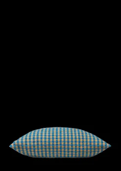 JUNA Bæk&Bølge Pudebetræk 63x60 cm blå/okker DK | Køb her