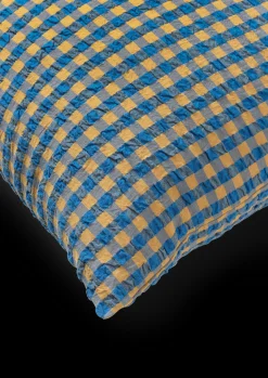 JUNA Bæk&Bølge Pudebetræk 60x50 cm blå/okker SE | Køb her