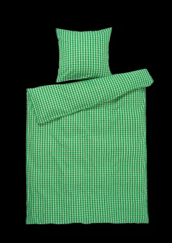 JUNA Bæk&Bølge Sengetøj 140x220 cm grøn/sand DK | Køb her