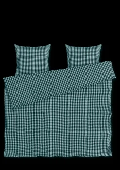 JUNA Bæk&Bølge Sengetøj 200x220 cm grøn/lys blå DK | Køb nu