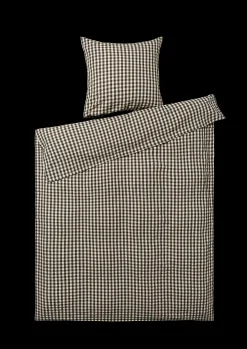 JUNA Bæk&Bølge Sengetøj 150x210 cm sort/sand SE | Køb her
