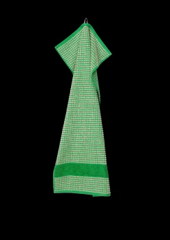 JUNA Check Håndklæde 50x100 cm grøn/sand | Køb her