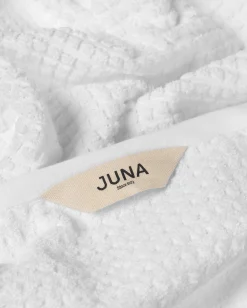 JUNA Håndklæde 50x100 cm i hvid fra serien Check | Køb her