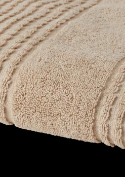 JUNA Håndklæde 50x100 cm i sand fra serien Check | Køb her