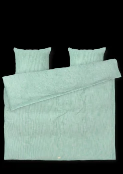 JUNA Monochrome Lines Sengetøj 200x220cm grøn/hvid | Køb her