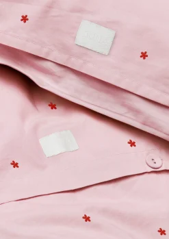 JUNA Sengetøj 140x200 cm i rosa fra serien Daisy | Køb her