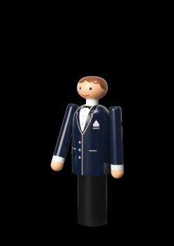 Kay Bojesen Brudgom H12 cm blå/sort/hvid | Køb hos os