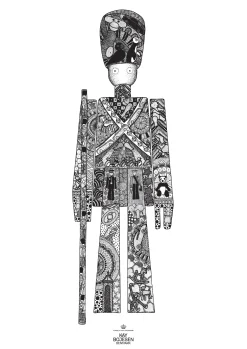 Kay Bojesen Garder plakat 50x70 cm sort/hvid | Køb her