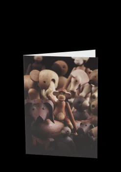 Kay Bojesen Kort A6 Trædyr, Gravhund front valnød 1 stk.