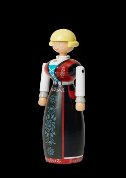 Kay Bojesen Norsk Bunad Kvinde sort/rød/hvid | Køb her