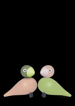 Kay Bojesen Turtelduer H9 cm 1 par i grøn | Køb her