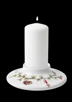 Kähler Hammershøi Christmas Bloklysestage Ø13 cm hvid m deko