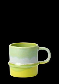 Kähler Poppery Krus med hank 35 cl apple green/mint