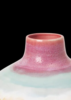 Kähler Poppery Vase med æble H32 cm pink/mint/gul | Køb nu