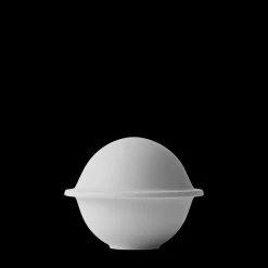 Lyngby Porcelæn Chapeau Bonbonniere Ø16 cm lys grå porcelæn