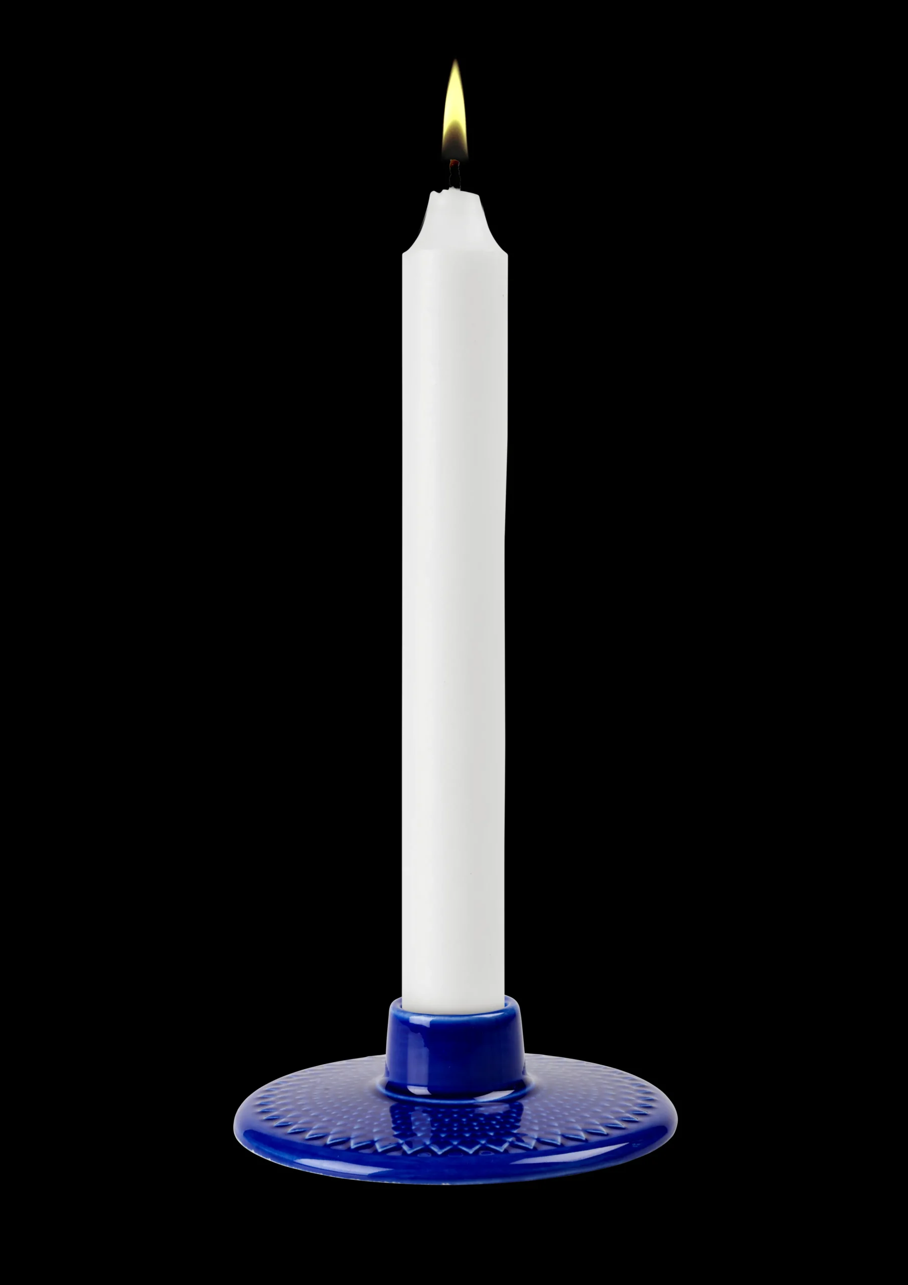 Lyngby Porcelæn Kronelysestage H3 cm i blå | Køb her