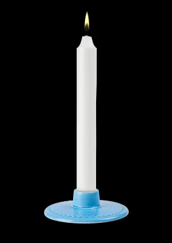 Lyngby Porcelæn Kronelysestage H3 cm i blå | Køb her