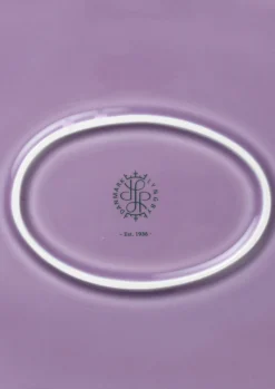 Lyngby Porcelæn Rhombe Color Ovalt serveringsfad lys lilla