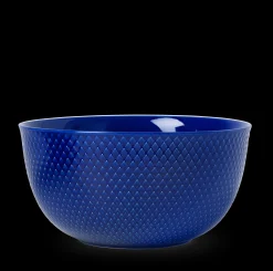 Lyngby Porcelæn Rhombe Color Serveringsskål Ø22 cm mørk blå