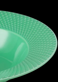 Lyngby Porcelæn Rhombe Color Dyb tallerken Ø24.5 cm grøn