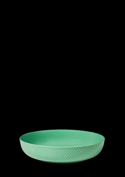 Lyngby Porcelæn Rhombe Color Serveringsskål Ø28 cm grøn