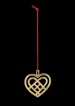 Rosendahl Flettet julehjerte H6.5 forgyldt | Køb nu