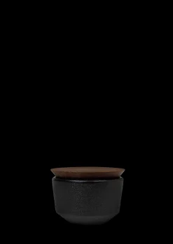 Rosendahl Saltkar med låg 15 cl i sort fra serien RÅ